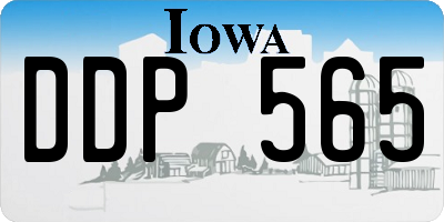 IA license plate DDP565