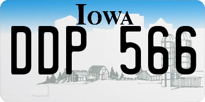 IA license plate DDP566