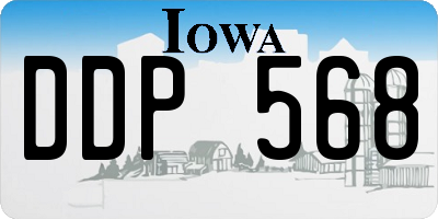 IA license plate DDP568