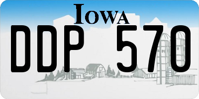 IA license plate DDP570