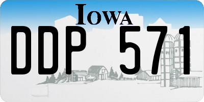 IA license plate DDP571