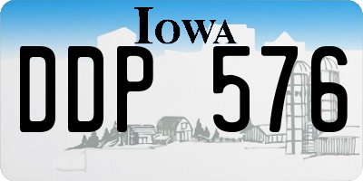 IA license plate DDP576