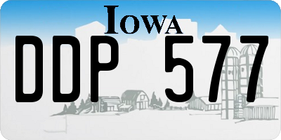 IA license plate DDP577