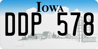 IA license plate DDP578