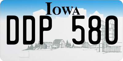IA license plate DDP580