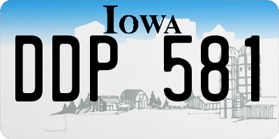 IA license plate DDP581
