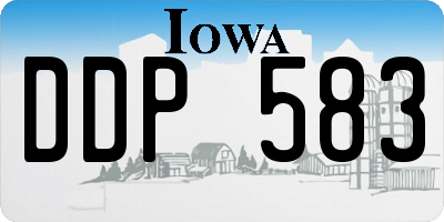 IA license plate DDP583