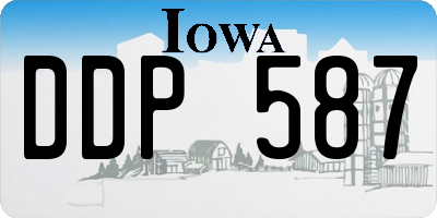 IA license plate DDP587