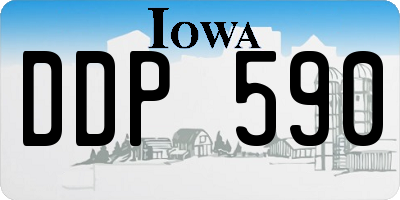 IA license plate DDP590