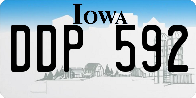 IA license plate DDP592
