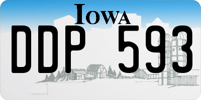 IA license plate DDP593