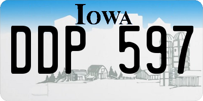 IA license plate DDP597