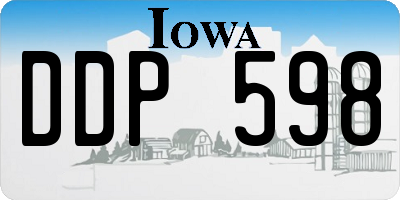 IA license plate DDP598