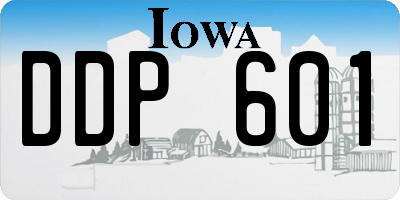 IA license plate DDP601