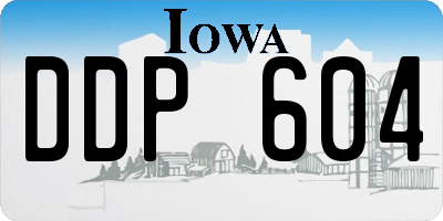 IA license plate DDP604