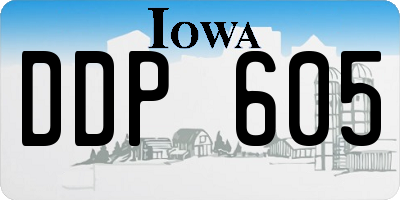 IA license plate DDP605