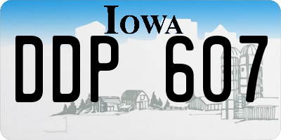 IA license plate DDP607