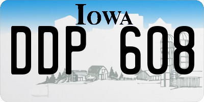 IA license plate DDP608