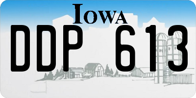 IA license plate DDP613