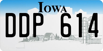 IA license plate DDP614