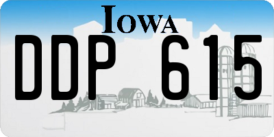 IA license plate DDP615