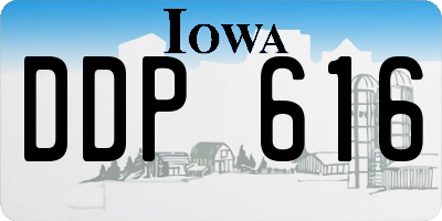 IA license plate DDP616