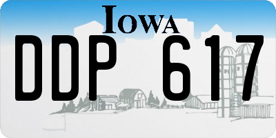 IA license plate DDP617