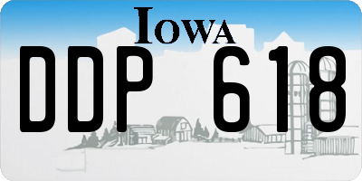 IA license plate DDP618