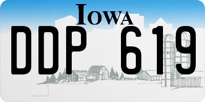 IA license plate DDP619