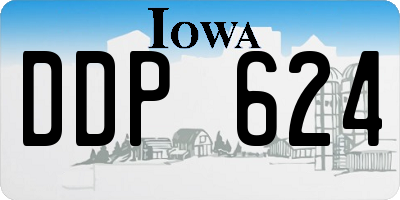 IA license plate DDP624