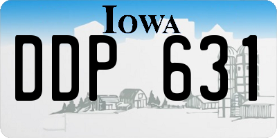 IA license plate DDP631