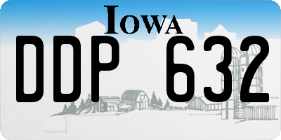 IA license plate DDP632
