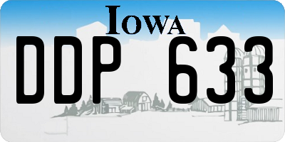 IA license plate DDP633