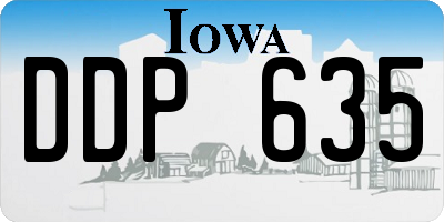 IA license plate DDP635