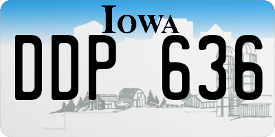 IA license plate DDP636