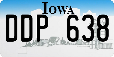 IA license plate DDP638