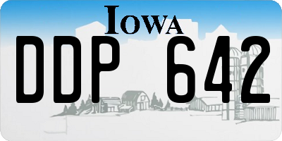 IA license plate DDP642
