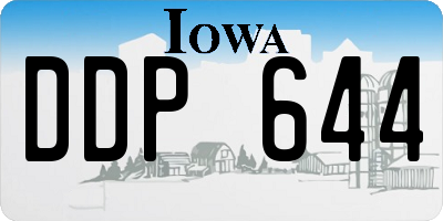 IA license plate DDP644