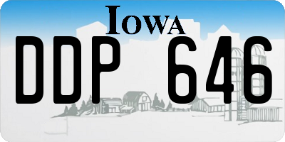 IA license plate DDP646