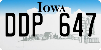IA license plate DDP647