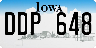 IA license plate DDP648