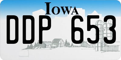 IA license plate DDP653
