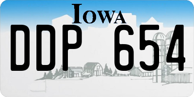 IA license plate DDP654