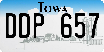 IA license plate DDP657