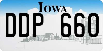 IA license plate DDP660