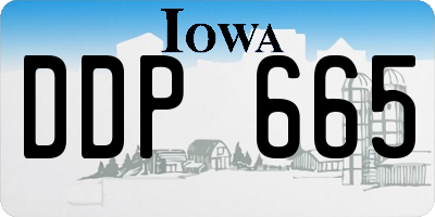 IA license plate DDP665