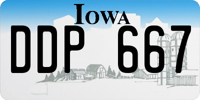 IA license plate DDP667