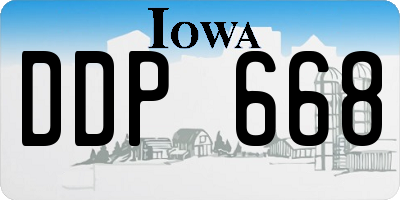 IA license plate DDP668