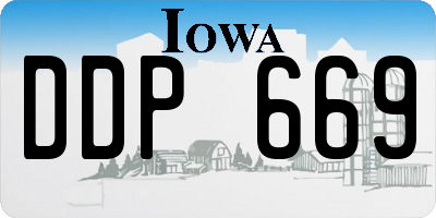 IA license plate DDP669