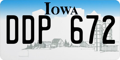 IA license plate DDP672